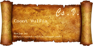 Csont Vulfia névjegykártya